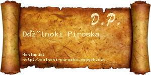 Dálnoki Piroska névjegykártya